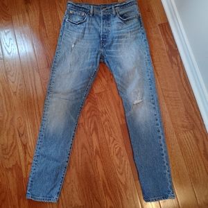Levis 501 Skinny Jeans Distressed